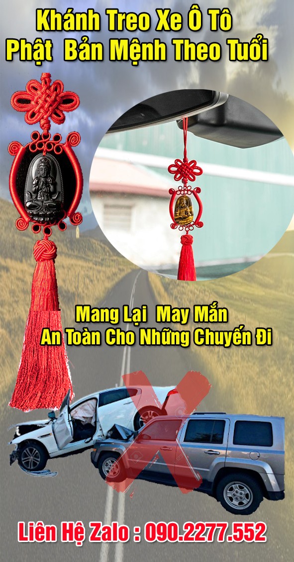 Khánh Treo Xe ô Tô Phật Đại Nhật Như Lai - Vật Phẩm Phong Thuỷ Hợp Tuổi Mùi