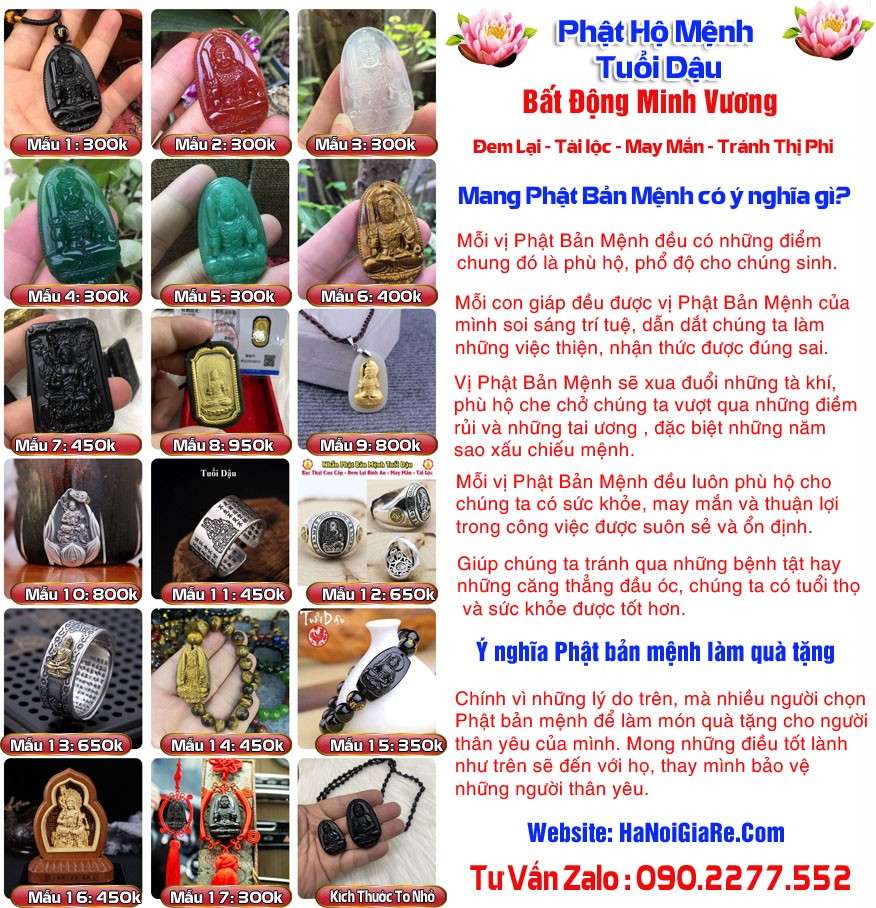 Tượng Phật Ô Tô Hợp Tuổi Dậu - Phật Bất Động Minh Vương