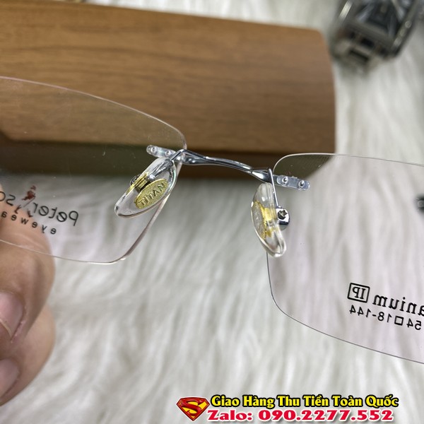 Gọng Kính 3 Mảnh Nhật Bãi Màu Bạc Còn Đẹp