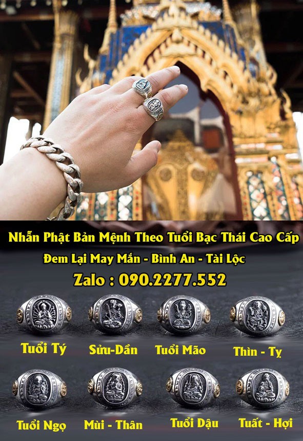 Nhẫn Phong Thuỷ - Đại Thế Chí Bồ Tát - Phật Bản Mệnh Tuổi Ngọ